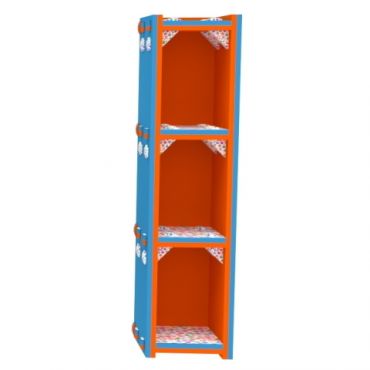 Orange/Blue Vertical Bookcase