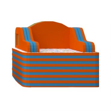Orange/Blue Armchair