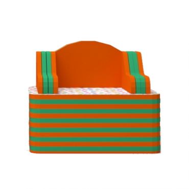 Orange/Green Armchair 